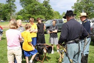 Students learn about Civil War Firearms